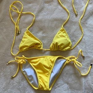 Yellow swimsuit